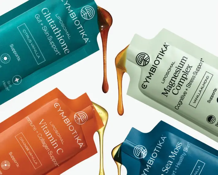 E+ROSE supplements — Cymbiotika liposomal products curated by our registered dietitian founder